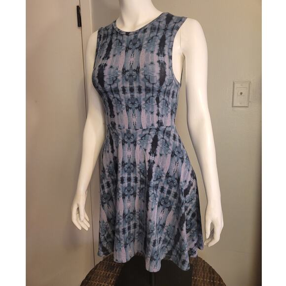 Vans Blue Tie Dye Skater Dress Small Fit Flare Festival Indie Surf Grunge Retro - Picture 10 of 10